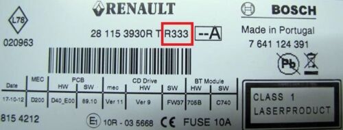 Renault Radio Code / Pin Code Megane Clio Scenic Trafic Laguna Kangoo Twingo - Bild 4 von 4