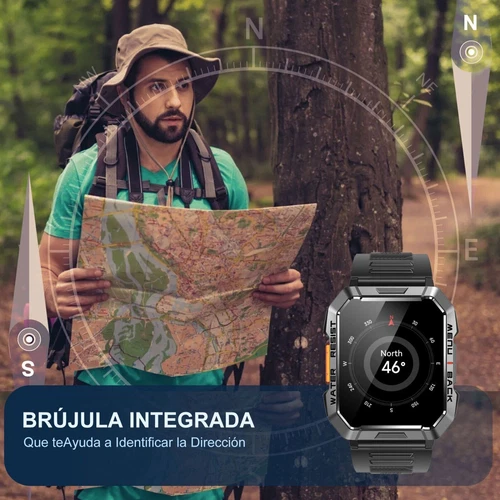 Military Rugged Smart Watch for Men with Bluetooth Call(Answer/Make Call) Gift - Picture 7 of 11