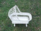 ANTIQUE WICKER ROCKING DOLL CRADLE + PILLOW & COVERLET - FREE LOCAL PICKUP — photo 5