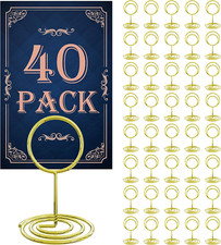 40PCS Table Number Holders Place Card Holders, Photo Holders for Centerpieces, D