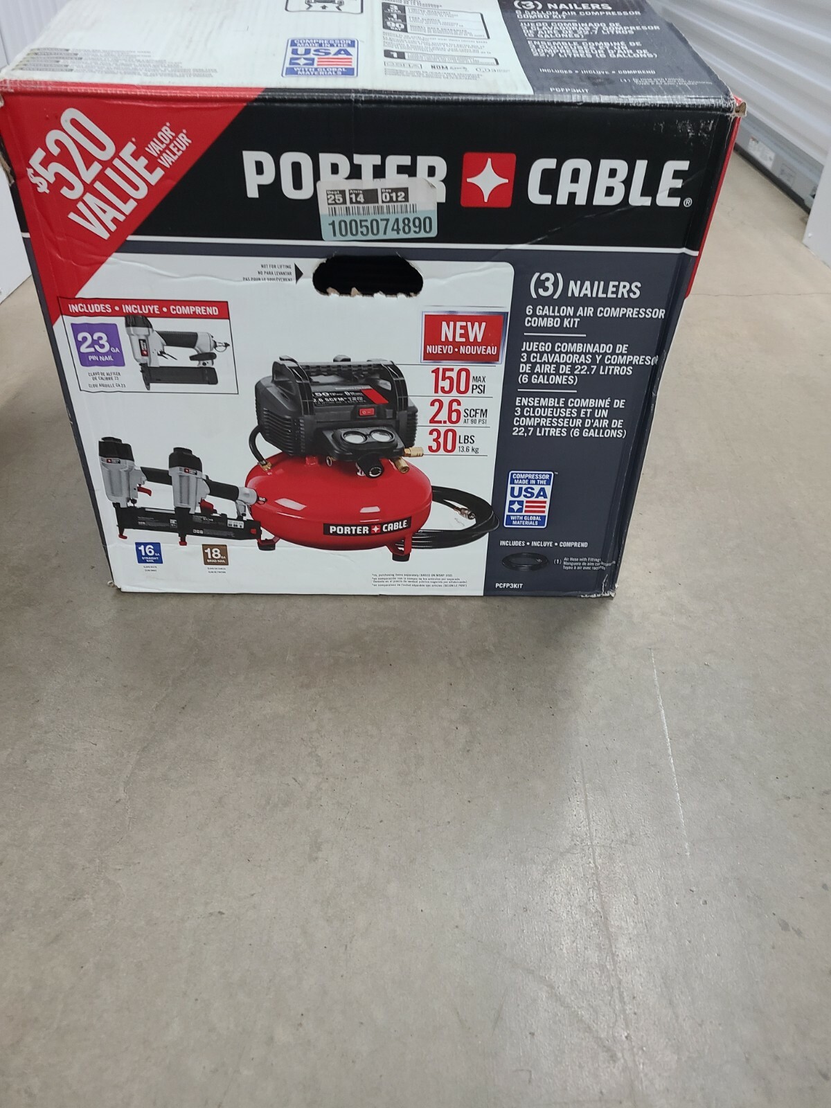 Porter-Cable PCFP3KIT 3-Tool Nailer Combo Kit - Red