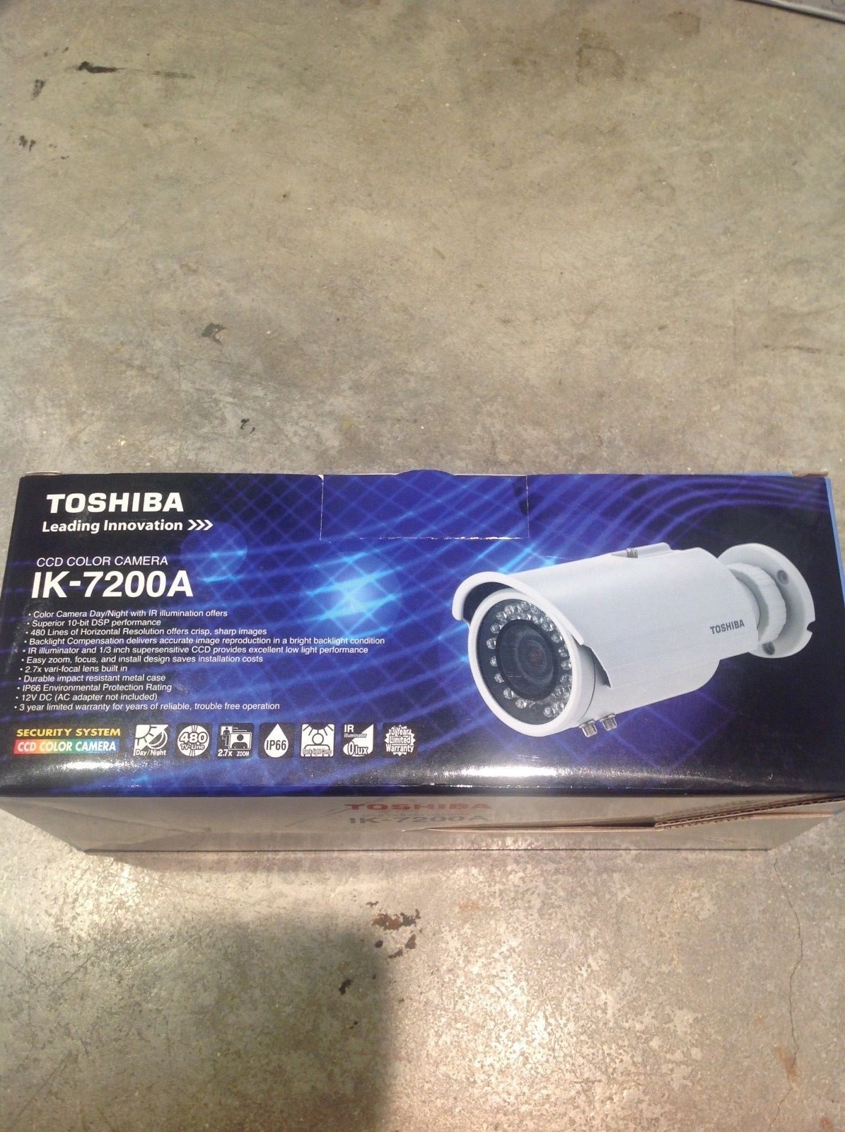 Toshiba Security IK-7200A, Bullet Style, Day/Night, IR Camera NEW IN BOX