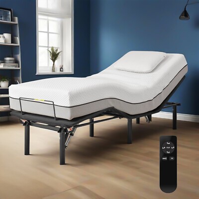 TXL Size Ergonomic Adjustable Bed Frame, Wireless Remote, Zero Gravity