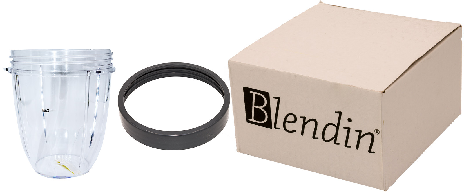 Blendin 18 OZ Short Cup & 1 Lip Ring, Compatible with NutriBullet 600W & 900W