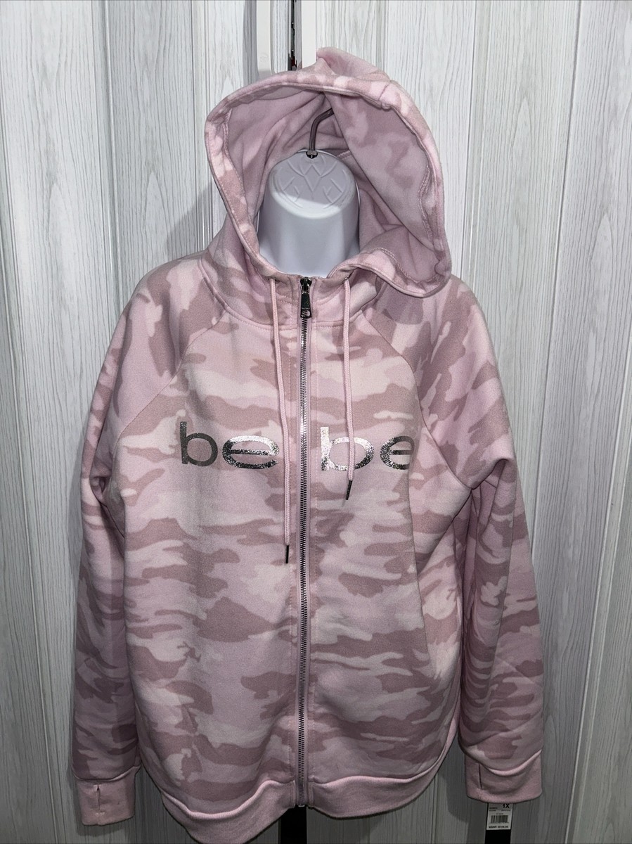 Sweat à Capuche Zippé Logo Bebe - Femme 1X - Orchid Camo - Neuf Avec étiquettes