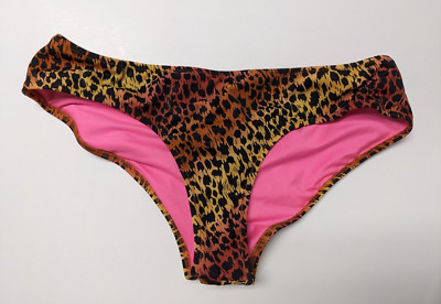 Victoria's Secret Bikini Bottom Cheetah Leopard Cheeky Bottom VS Swim Size Small