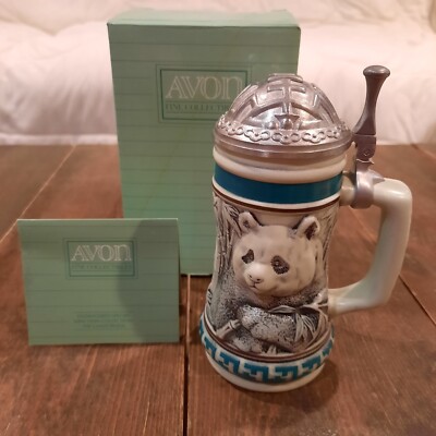Vintage Avon Mini Stein Collection  ''The Giant Panda'' Endangered Species NIB 