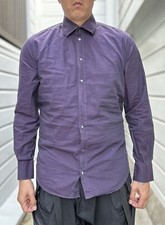 Vintage Dolce & Gabana Martini Metallic Purple Shirt Size 42 16.5