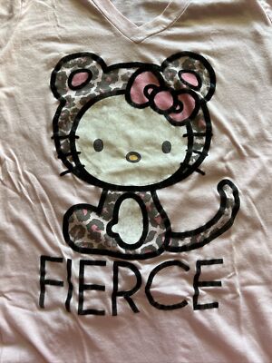Hello Kitty Sanrio Mighty Fine Leopard Cheetah Fierce Light Pink