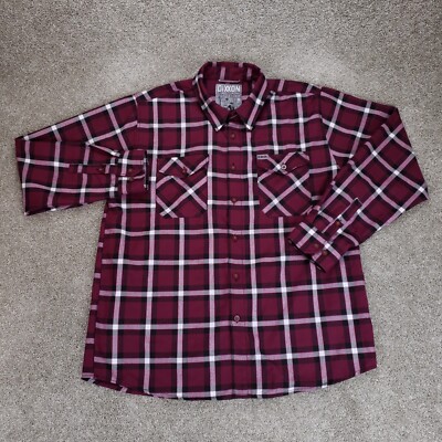 Dixxon Flannel 2XL Mens Red Plaid The Cellar Button Up Long Sleeve Shirt