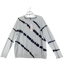 New Directions Womens Ivory Dye Desert Oasis Pullover Sweatshirt Size L NWT