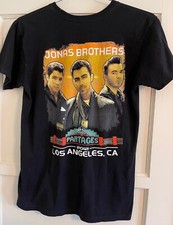JONAS BROTHERS, LOS ANGELES CONCERT, 2012, MEN'S S BLACK TEE SHIRT, EUC