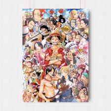 ONE PIECE POSTER COLLAGE JAPANESE WALL ART PRINT MANGA SIZE - A3 A4