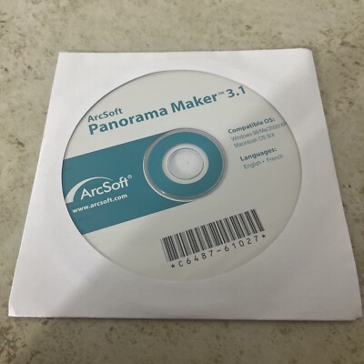 ArcSoft Panorama Maker 3.1 (PC, CD-ROM) Windows & Mac OS - EXCELLENT