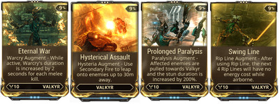 Warframe Valkyr Maxed Syndicate Mod Set Ps4 Ebay