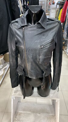 CONBIPEL Echtlederjacke gebraucht Damen woman schwarz Gr. 44 XYE298L