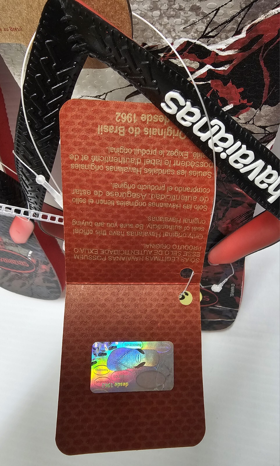 Venom Vs. Carnage Havaianas & Marvel Comics Size 9 Flip Flops Sandals NEW w/Tags