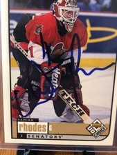 Damian Rhodes Ottawa Senators NHL Autograph Auto 1998 Upper Deck Card NO COA!!