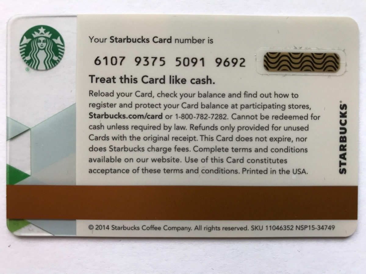 Starbucks Gift Card Class of 2015 Unused Pin Intact No Value 6107