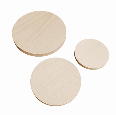 Kreisformen aus Holz - Holz Basteln Malen Decoupage Basteln 6 cm, 8 cm, 10 cm