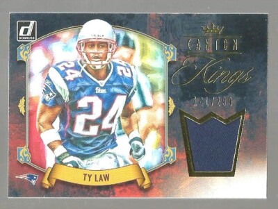 2020 DONRUSS CANTON KINGS  #CK-TL  TY LAW  PATCH RELIC  NM/MT  PATRIOTS  141/299