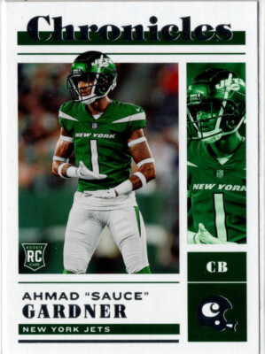 2022 Panini Chronicles Football Ahmad ''Sauce'' Gardner No. 38 New York Jets