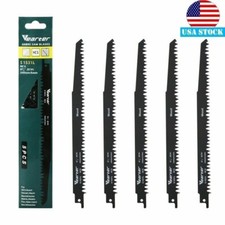 5 Pack 9.5 Inch Wood Pruning Cutting Saber Reciprocating Saw Blades Set - 5TPI