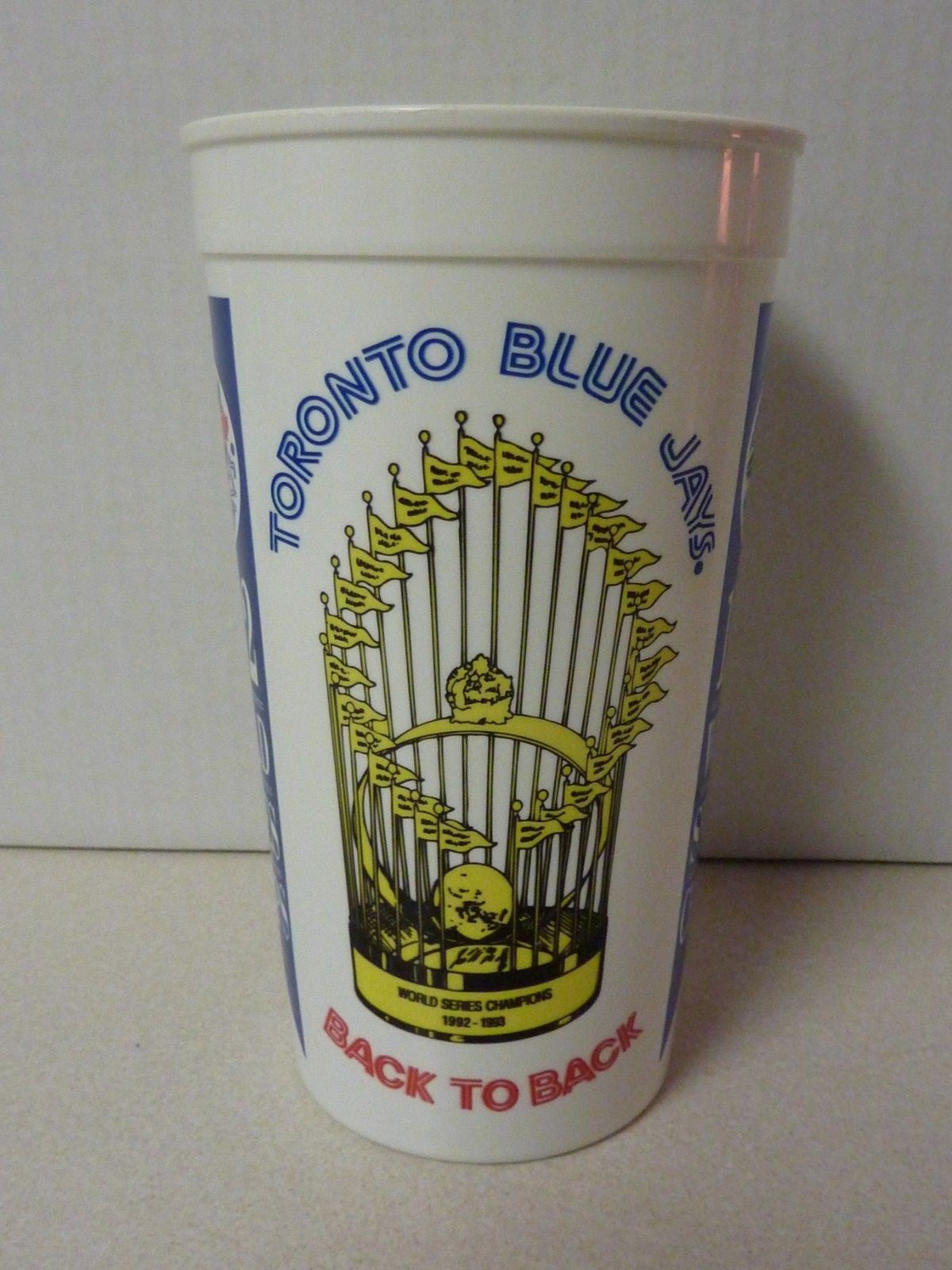 TORONTO BLUE JAYS Souvenir Plastic Cup Back To Back World Series Toronto blue jays souvenir plastic cup back to back world series