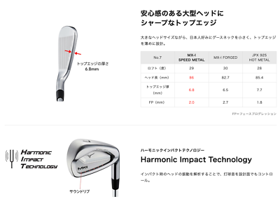 Mizuno Golf MX-I Speed Metal Iron Set 6-9,PW 5pc N.S.Pro 950GH Neo