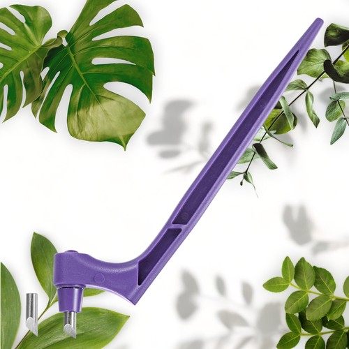 Purple Scrapbook Cutter with 360 Degree Rotating Blades and Stainless Steel Cutt - 第 2/7 張圖片