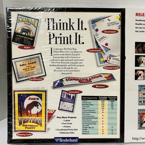 Live Pix w Print Shop Deluxe lll Windows 95 CD-ROM Kodak Digital Processing - Picture 6 of 8