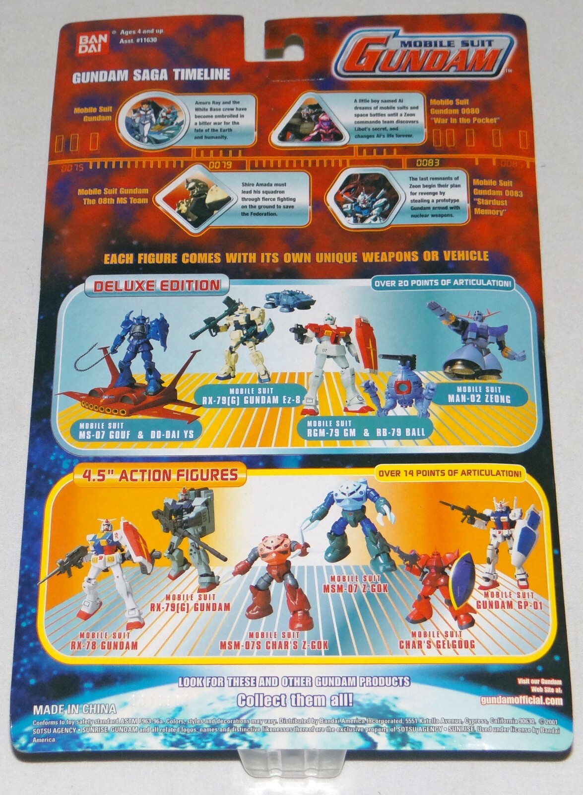 Bandai Mobile Suit Gundam RX-79(G) GUNDAM Ez8 4.5" Action Figure #11634 MSIA