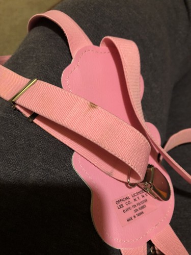 Vtg Little girls pink Minnie Mouse 1980’s suspenders - Picture 9 of 9