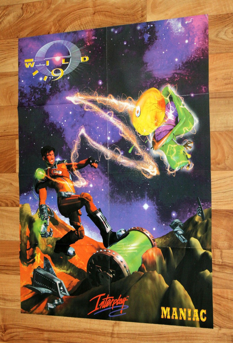 Earthworm Jim 3D / Wild 9 Rare Poster 81x58cm Playstation PS1