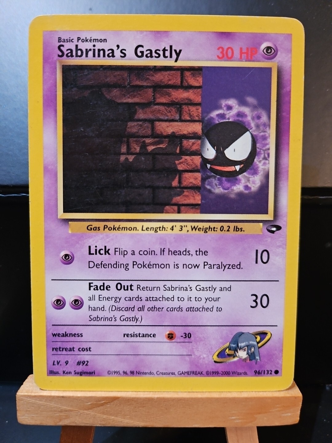 Pokemon TCG Gym Challenge 96/132 - SABRINA'S GASTLY, Regular Unlimited Common