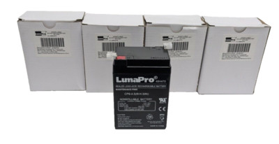 Los Von (4) LumaPro 48H470 Wiederaufladbare Batterie CP6-4.5(6V4.5Ah)