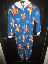 Avatar The Last Airbender Boys One Piece Pajamas Union Suit Costume Small 6/7