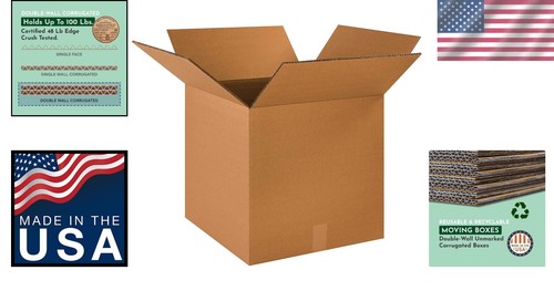 18x18x18 Inch Cardboard Boxes, 10 Bulk - Durable Packing for Small Businesses - Picture 2 of 6