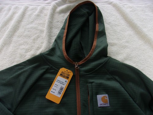 NWT Carhartt long sleeve hooded jacket, boy's S, M, L, XL, $44, green, polyester - Picture 4 of 6