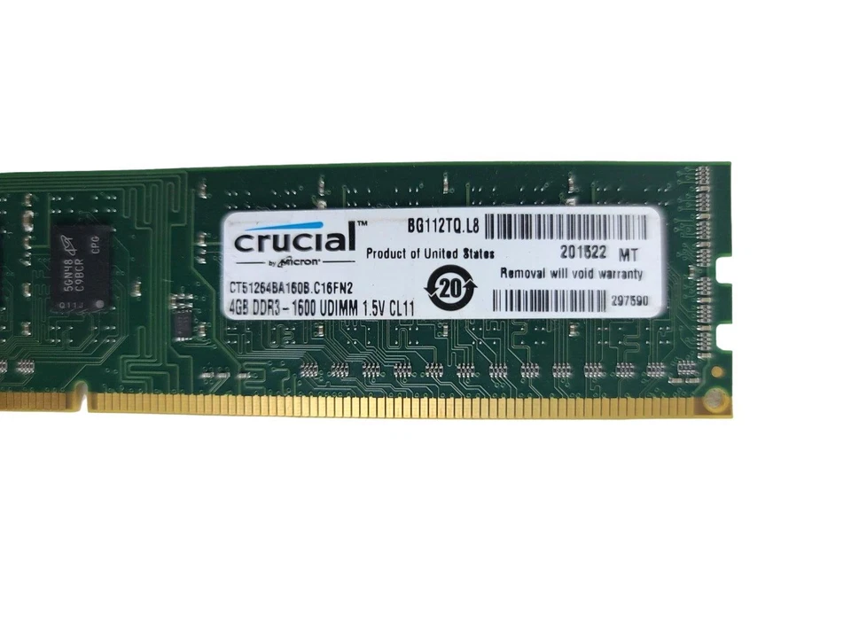 Lot 8 SKhynix 32GB (8x4GB) PC3L-12800U DDR3L Desktop Memory MT8KTF51264AZ-1G6E1 - Image 3 of 4