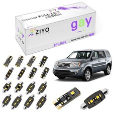 17pcs Deluxe Xenon White Led Interior Light Kit For Honda Pilot 2009-2015 Lamps