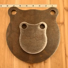 1/2" AR500 Shooting Targets 4" 8" Gongs Set Of TWO