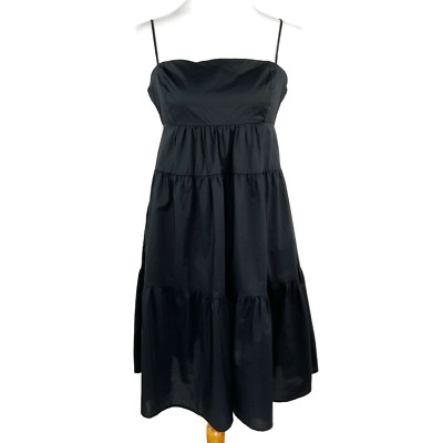 Levi s Small Black Clea Cotton Tiered Sleeveless Dress New NWT Women