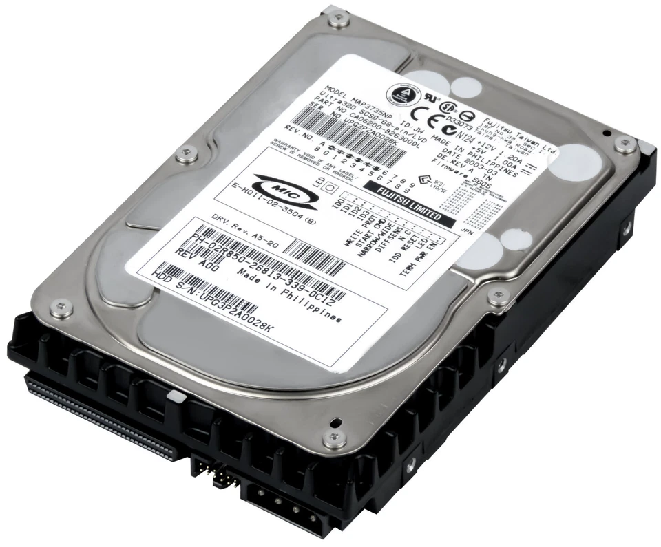 Disco Rigido Dell 02R850 MAP3735NP 73.5GB 10K 8MB ULTRA320 SCSI 3.5'' - Immagine 2 di 3