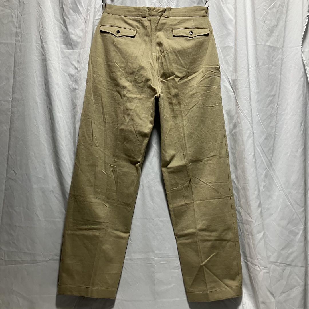 French Army M52 Chino Pants Golden Men's Size L Military Surplus