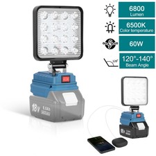 6800lm Led Work Light For Makita 18v Battery - 140 Adjustable Head Ip65 Usb C 6800lm Led Work Light For Makita 18v Battery - 140 Adjustable Head Ip65 Usb C