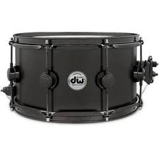 DW Collectors Series Satin Black Over Brass Snare Drum w/BN Hardware 13 x 7 in.