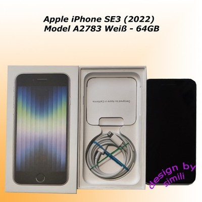 Apple iPhone SE 3. Gen - Model A2783 - 64GB - Polarstern (Ohne Simlock)  geprüft