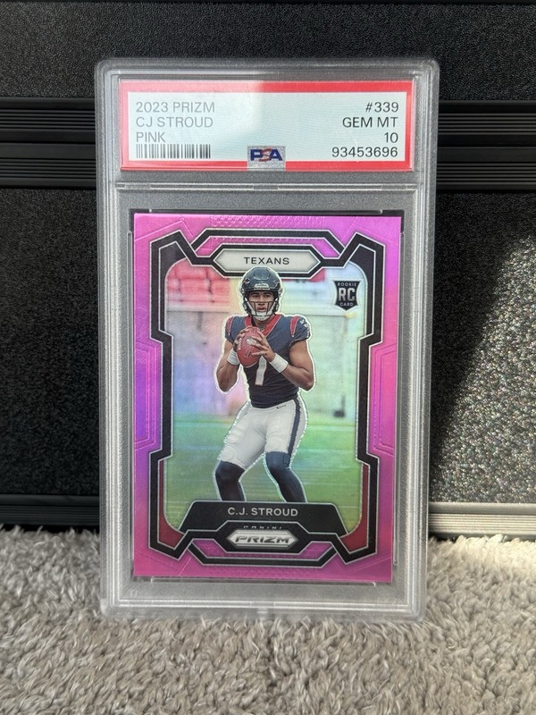 Panini Prizm 2023 Rookies C.J. Stroud RC #339 Pink Prizm Texans PSA 10