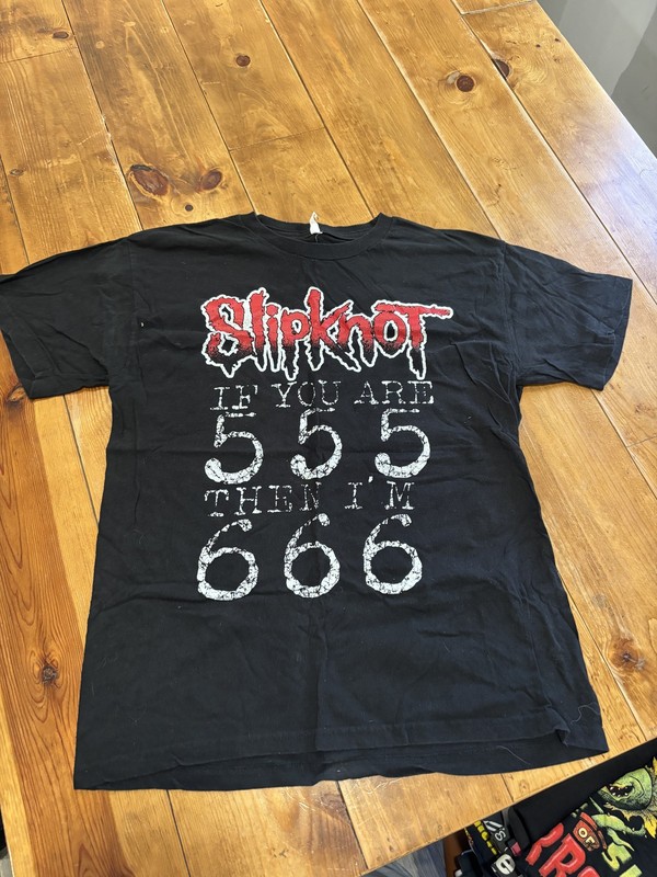 Slipknot "If You Are 555 Then I'm 666" Black T-Shirt King's Lo Size L Large